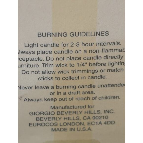 Ocean Dream Giorgio Beverly Hills Women Perfume Fragranced Candle 160 g 5.6 oz - Picture 4 of 4